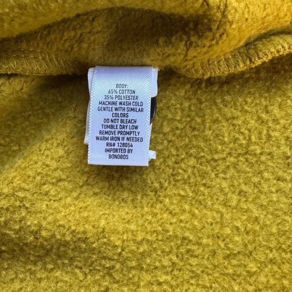 BONOBOS Yellow Fleece Shacket Mens M Medium Soft Shirt Jacket Cozy Stylish Men - Picture 8 of 9